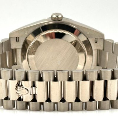 Rolex Day-date 40 40mm Black Baguette Dial White Gold Bracelet 228239 Unworn 2023