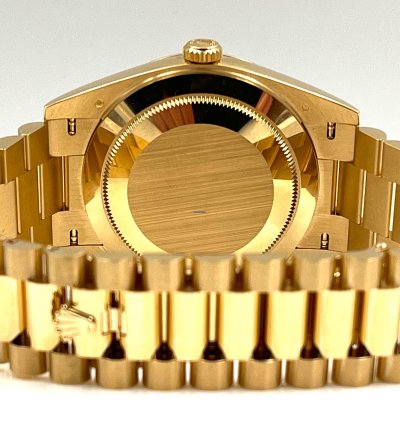 Rolex Day-date 40 40mm Black Baguette Dial Yellow Gold Bracelet 228238 Unworn 2023
