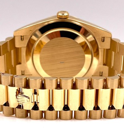 Rolex Day-date 40 40mm Black Baguette Dial Yellow Gold Bracelet 228238 Unworn 2023