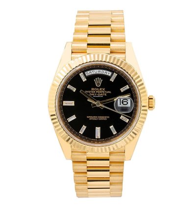 Rolex Day-date 40 40mm Black Diamond Dial