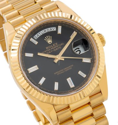 Rolex Day-date 40 40mm Black Diamond Dial