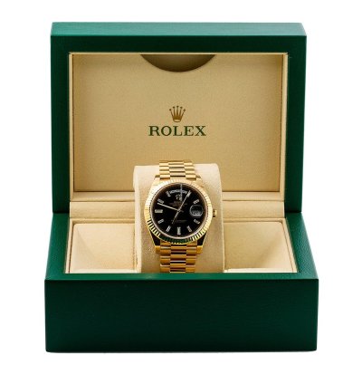 Rolex Day-date 40 40mm Black Diamond Dial