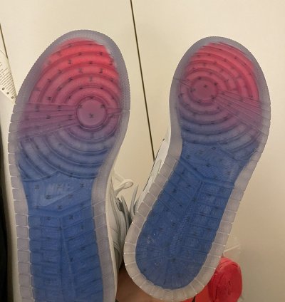 Air Jordan 1 Retro High Zoom White Racer Blue Sz 9