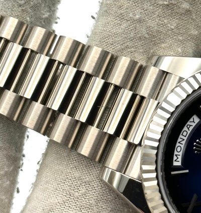Rolex Day-date 40 40mm Blue Ombre Dial White Gold 228239 Unworn 2025