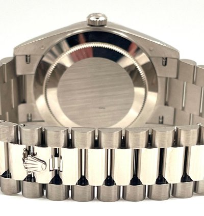 Rolex Day-date 40 40mm Blue Roman Dial White Gold 228239 Unworn 2023