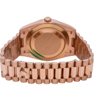 Rolex Day-date 40 40mm Brown Diagonal Motif Dial
