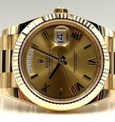 Rolex Day-date 40 40mm Champagne Roman Dial Yellow Gold Bracelet 228238 Unworn 2024