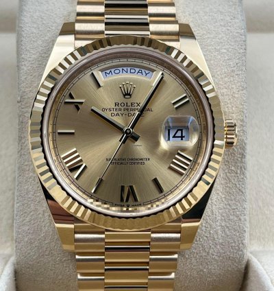 Rolex Day-date 40 40mm Champagne Roman Dial Yellow Gold Bracelet 228238 Unworn 2024