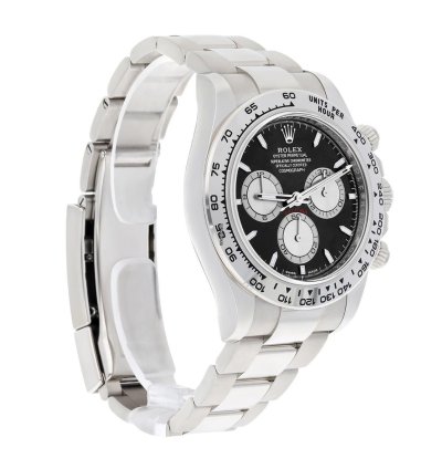 Rolex Daytona Cosmograph Daytona 18k White Gold Watch Black Dial Baby Lemans 126509