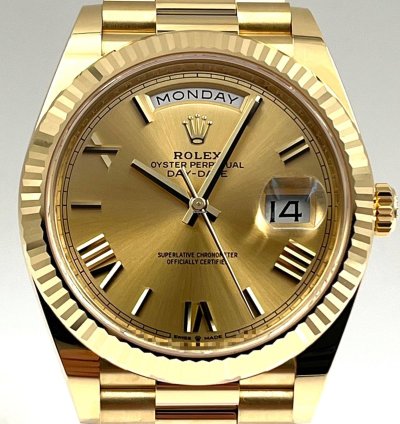 Rolex Day-date 40 40mm Champagne Roman Dial Yellow Gold Bracelet 228238 Unworn 2024