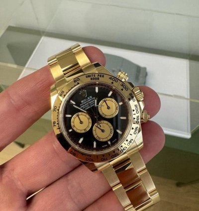 Rolex Daytona Cosmograph Daytona 18k Yellow Gold Black Paul Newman Bnib 2024