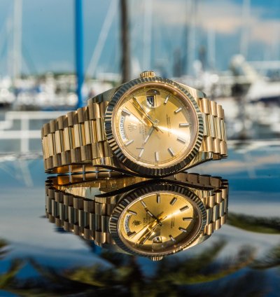 Rolex Day-date 40 40mm Champagne Stick