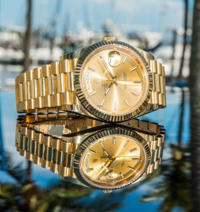 Rolex Day-date 40 40mm Champagne Stick