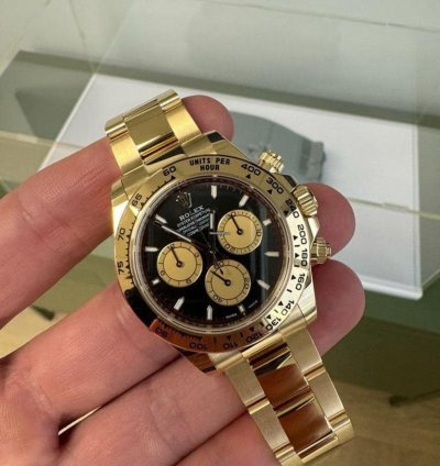 Rolex Daytona Cosmograph Daytona 18k Yellow Gold Black Paul Newman Bnib 2025
