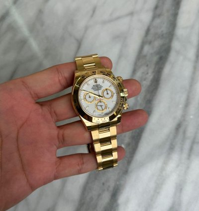 Rolex Daytona Cosmograph Daytona 18k Yellow Gold Bnib White 2025