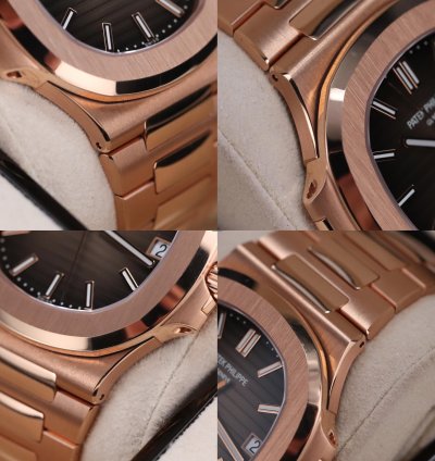 Patek Philippe Nautilus 5711 1r Rose Gold 40mm Brown Dial Bracelet Complete Set
