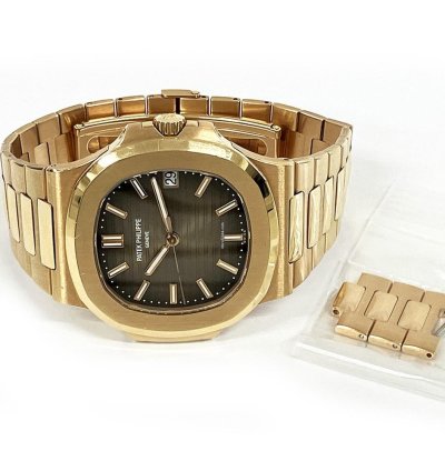 Patek Philippe Nautilus 5711 1r-001 Brown Dial 18k Rose Gold Automatic Men Watch 2017