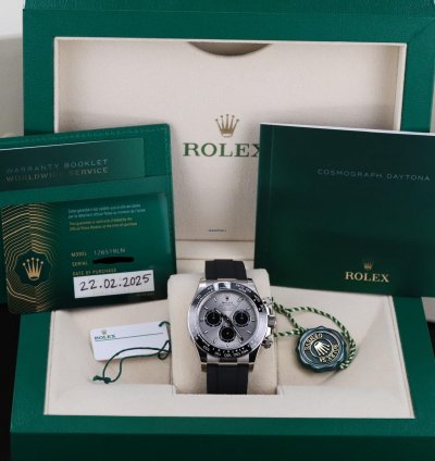Rolex Daytona Cosmograph Daytona 2025 New Ghost 40mm White Gold Oysterflex 126519 Ln