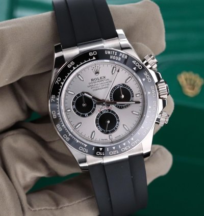 Rolex Daytona Cosmograph Daytona 2025 New Ghost 40mm White Gold Oysterflex 126519 Ln