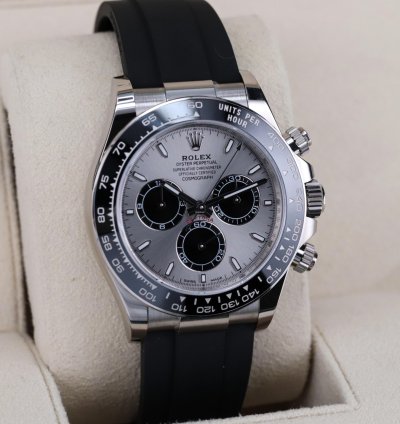 Rolex Daytona Cosmograph Daytona 2025 New Ghost 40mm White Gold Oysterflex 126519 Ln