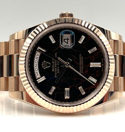 Rolex Day-date 40 40mm Eisenkiesel Dial Rose Gold Bracelet 228235 Unworn 2023