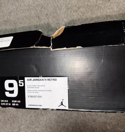 Air Jordan 11 Retro Bred 2012 378037-010 Size 9 5