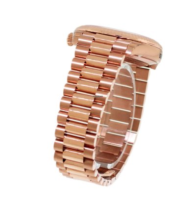 Rolex Day-date 40 40mm Everose Gold Chocolate Diagonal Motif Index Dial 228235