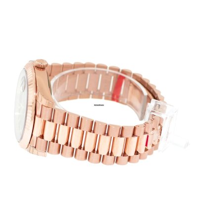 Rolex Day-date 40 40mm Everose Gold Chocolate Diagonal Motif Index Dial 228235
