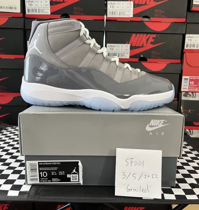 Air Jordan 11 Retro Cool Grey 2021 Ct8012-005 Size 10