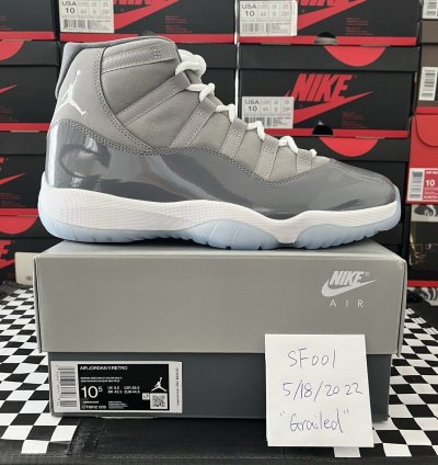 Air Jordan 11 Retro Cool Grey 2021 Ct8012-005 Size 10 5