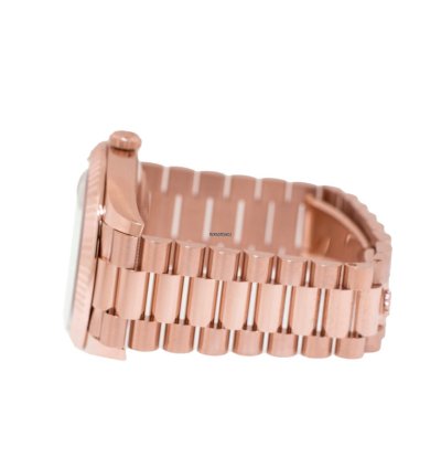 Rolex Day-date 40 40mm Everose Gold White Roman Dial Fluted Bezel 228235