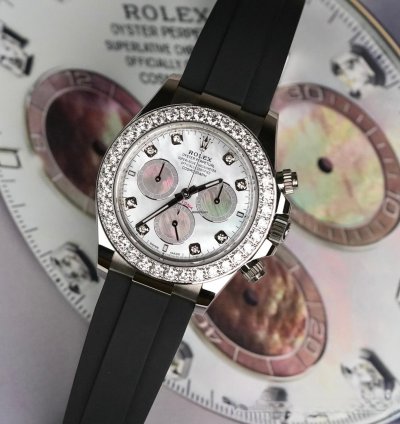 Rolex Daytona Cosmograph Daytona 40mm 126589rbr-0001 White Black Mother-of-pearl With Diamonds