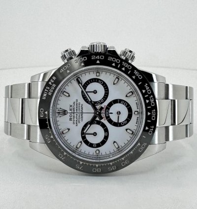 Rolex Daytona Cosmograph Daytona 40mm Black Ceramic Bezel Stainless Steel White Dial 116500ln