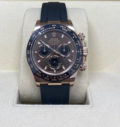 Rolex Daytona Cosmograph Daytona 40mm Chocolate Index Dial Oysterflex Band 116515ln