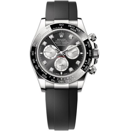 Rolex Daytona Cosmograph Daytona 40mm Diamond Dial White Gold Oysterflex Watch 126519