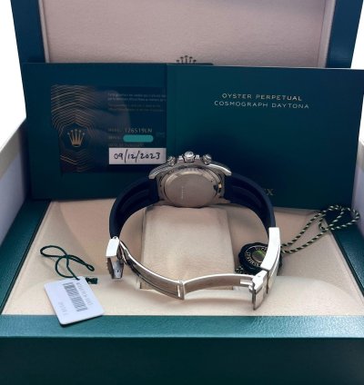 Rolex Daytona Cosmograph Daytona 40mm Diamond Dial White Gold Oysterflex Watch 126519