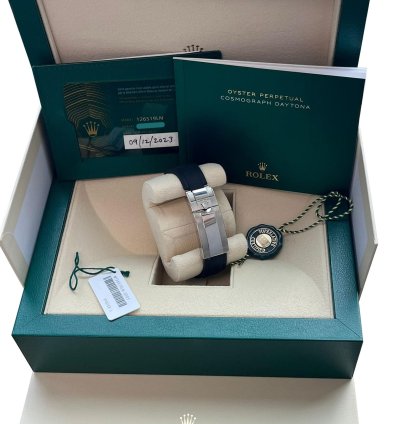 Rolex Daytona Cosmograph Daytona 40mm Diamond Dial White Gold Oysterflex Watch 126519