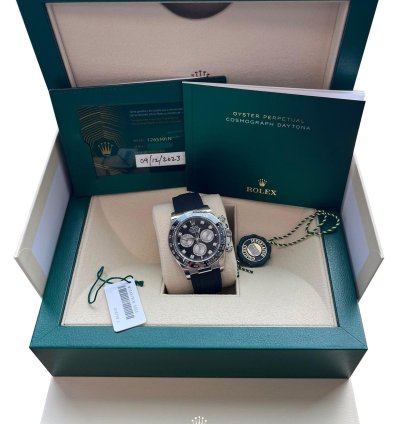 Rolex Daytona Cosmograph Daytona 40mm Diamond Dial White Gold Oysterflex Watch 126519