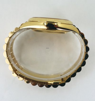 Rolex Day-date 40 40mm Fluted Bezel Yellow Gold Silver Roman Dial Presidential Band 228238