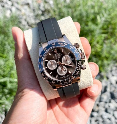 Rolex Daytona Cosmograph Daytona 40mm Everose Oysterflex Black Sundust