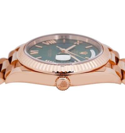 Rolex Day-date 40 40mm Green Dial Rose Gold