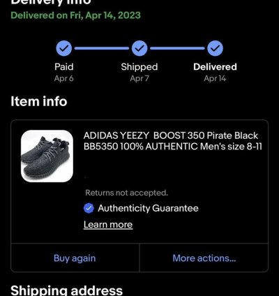 Yeezy Boost V1 Pirate Black 2016 Size 11 5