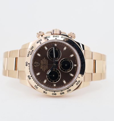 Rolex Daytona Cosmograph Daytona 40mm Rose Gold Chocolate Index Dial 116505