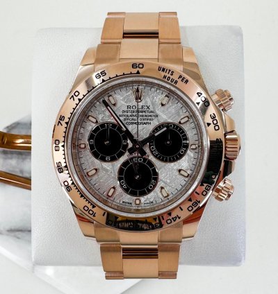 Rolex Daytona Cosmograph Daytona 40mm Rose Gold Meteorite Index Dial 116505