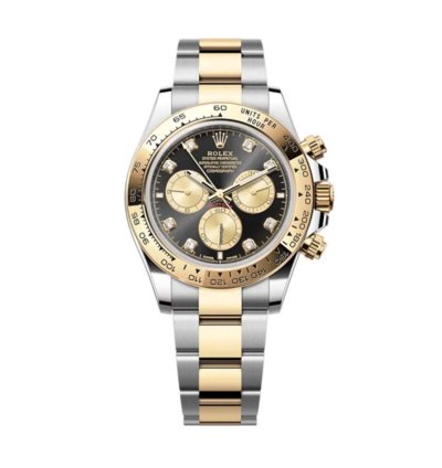 Rolex Daytona Cosmograph Daytona 40mm Steel Yellow Gold Black Diamond Dial 126503