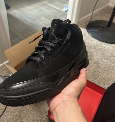 Air Jordan 3 Black Cat Sz 10