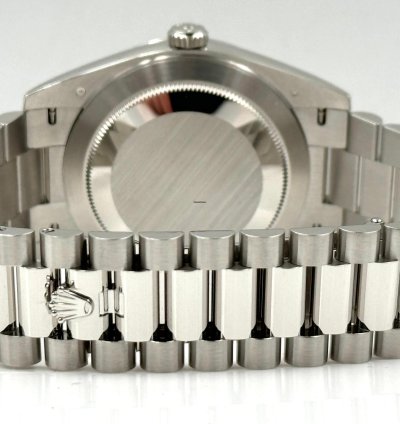 Rolex Day-date 40 40mm Green Roman Dial Platinum Bracelet 228236 Unworn 2024