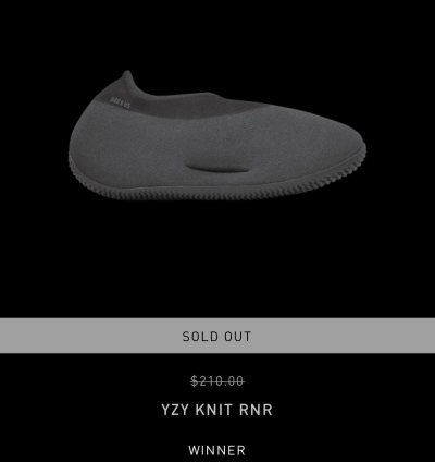 Yeezy Knit Runner Fade Onyx