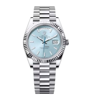 Rolex Day-date 40 40mm Ice Blue Index Dial Platinum Bracelet 228236