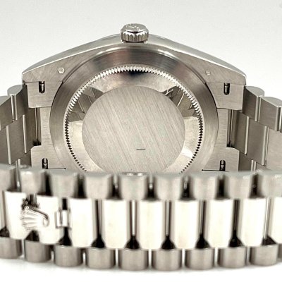 Rolex Day-date 40 40mm Ice Blue Motif Dial Platinum Bracelet 228206 Box Papers 2021